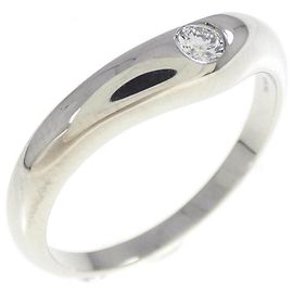 Bulgari Anillo Bvlgari Platinum 950 Diamond Talla 8.5 Plata