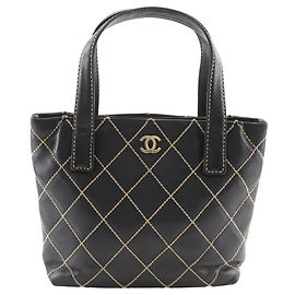 Sac à main Chanel Wild Stitch en veau Noir