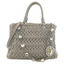 Bolsa Miu Miu 5BA958 NAPPA CRYSTAL Marrom