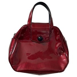 Sac à main en cuir verni MARC JACOBS Marron Autre