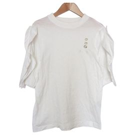Autre Marque Pullover TOGA con maniche a volant e traforato Bianco Altro