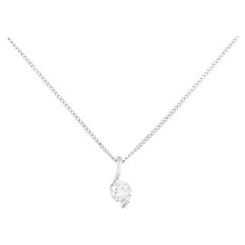 Autre Marque Platinum PT850 Diamond Necklace Silvery