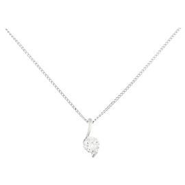 Autre Marque Platinum PT850 Diamond Necklace Silvery