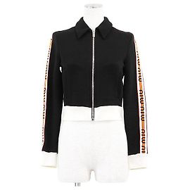 Giacca cropped in jersey Miu Miu
Giacca in cotone e poliammide Nero