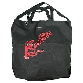 Autre Marque Engineered Garments Carry All Tote Sac Tote en coton 2 voies Noir Rouge
