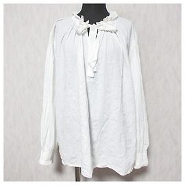 Autre Marque IENA Bluse mit Abnähern Weiß