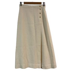 Autre Marque Drawer Langer Wollrock Beige Roh
