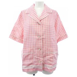 Camisa de manga corta de seda Christian Dior Rosa