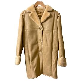 Loewe Shearling Coat Jacket Brown Camel