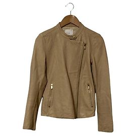 Autre Marque Noble Sheepskin Riders Jacket Beige
