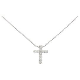 Autre Marque PT900 PT850 Diamond Necklace Silvery