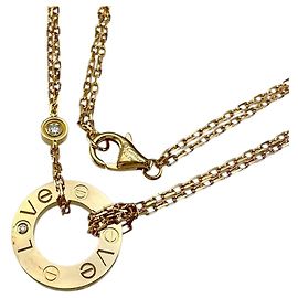 Collier Cartier Love Circle Au750 Diamants Doré