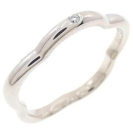 Chanel Camellia 1P 750 Weißgold Diamantring Größe 8 Silber