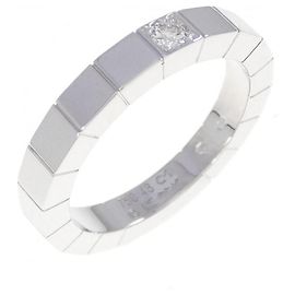 Cartier Lanieres 750 Weißgold Diamantring Größe 8 Silber