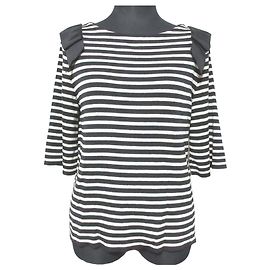 Autre Marque Top in maglia a righe Rene Ribbon Nero Altro