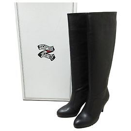 Autre Marque Tommy Hilfiger Zendaya Collaboration Leather Long Boots Black