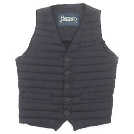 Autre Marque Gilet matelassé en nylon Herno Bleu Bleu Marine