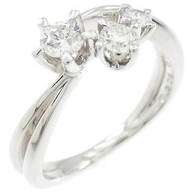Autre Marque Anello in Pt900 con diamanti Argento