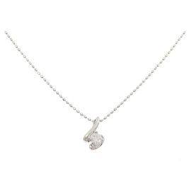 Autre Marque PT900 PT850 Diamond Necklace Silvery