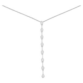 Autre Marque Au750 Diamond Necklace Silvery