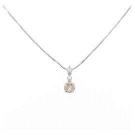 Autre Marque Diamantenhalskette PT900 PT850 Silber