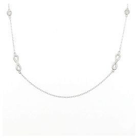 Autre Marque PT950 Diamond Necklace Silvery