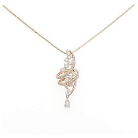 Autre Marque Collar de diamantes Au750 Rosa