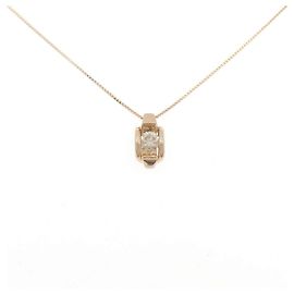 Autre Marque Au750 Diamond Necklace Pink