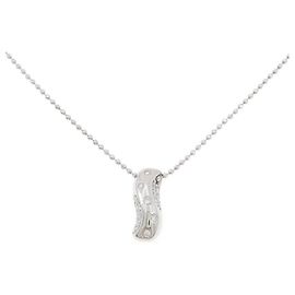 Autre Marque Pt900/Pt850 Diamond Necklace Silvery