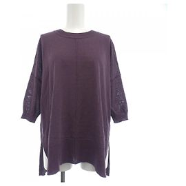 Top de punto Theory Luxe Morado Púrpura