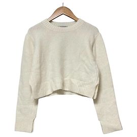 Autre Marque All Saints Wool Short Knit Sweater White