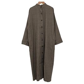Autre Marque 1er Arrondissement Oversized Hemdenkleid mit Karomuster Braun