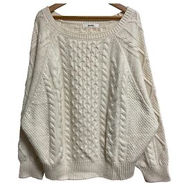 Autre Marque Pull-over en maille torsadée Snidel Blanc Écru