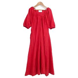 Autre Marque Vestido longo Merlette Vermelho