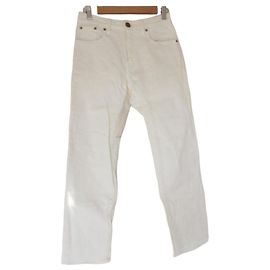 Autre Marque Jeans en coton denim Red Card Blanc Autre