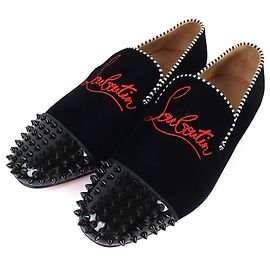 Mocassins Spooky Velvet Christian Louboutin Noir Rouge Bleu Marine