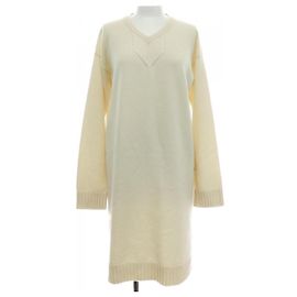 Robe Hermès 100% Cachemire 36 Blanc