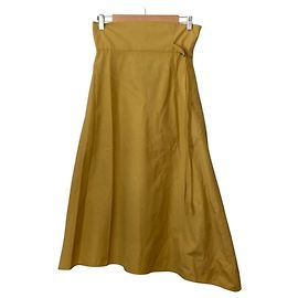 Autre Marque Jupe longue ELIN avec ceinture latérale Jaune Moutarde