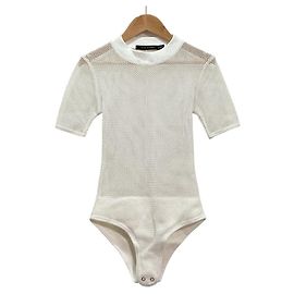 Autre Marque Bodysuit en mesh PONY STONE Blanc