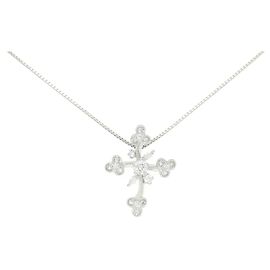 Autre Marque Collar de platino y diamantes Plata