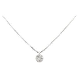 Autre Marque Pt900 Pt850 Diamond Necklace Silvery