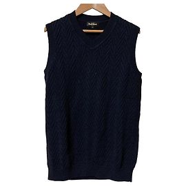Autre Marque Chaleco de punto con cuello en V Paul Stuart Azul Azul marino