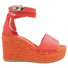 Hermès Sandalias Hermes TIPOLI de becerro Roja