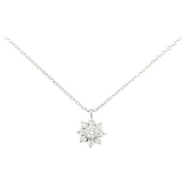 Autre Marque Collar de platino y diamantes Plata