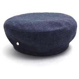 Hermès Denim Cotton Polyester Beret 57 Blue
