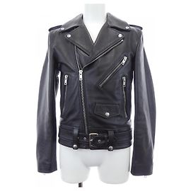 Céline Celine Classic Biker Jacket Calf Leather Jacket Black