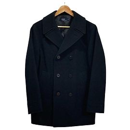 Polo by Ralph Lauren Double Breasted Wool Coat Black