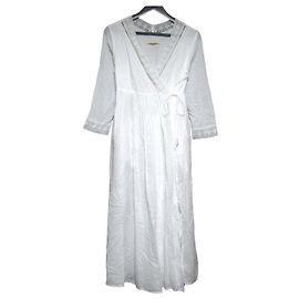 Autre Marque Vestido de renda e voile de algodão NE QUITTEZ PAS Branco