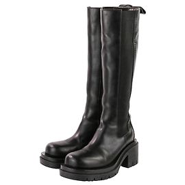 Bottes longues en cuir Lug Bottega Veneta Noir