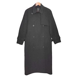 Theory NEW DIVIDE GC RELAXED TRNCH DF Wool Cashmere Trench Coat Black